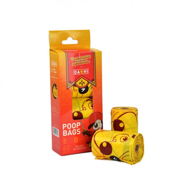 Dashi Dogtanian Refill Poop Bags With 4 Rolls 