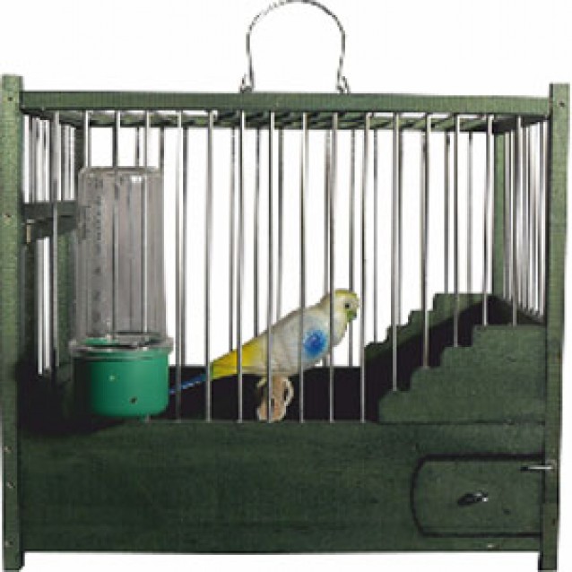 Ξύλινο Κλουβί 1019LUX2 Λουξ Πράσινο 25,50x16x22,50cm