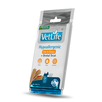 Farmina Vet Life Canine Dental Treat Hypoallergenic With Fish & Potato Adult Mini 60gr