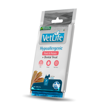 Farmina Vet Life Canine Dental Treat Hypoallergenic With Pork & Potato Adult Mini 60gr