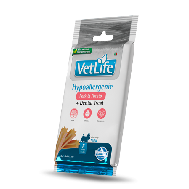 Farmina Vet Life Canine Dental Treat Hypoallergenic With Pork & Potato Adult Mini 60gr