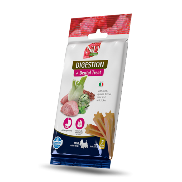 Farmina N&D Quinoa Canine Dental Treat Digestion Adult Mini 60gr