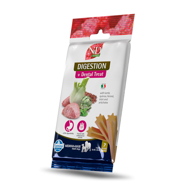 Farmina N&D Quinoa Canine Dental Treat Digestion Adult Medium/Maxi 110gr