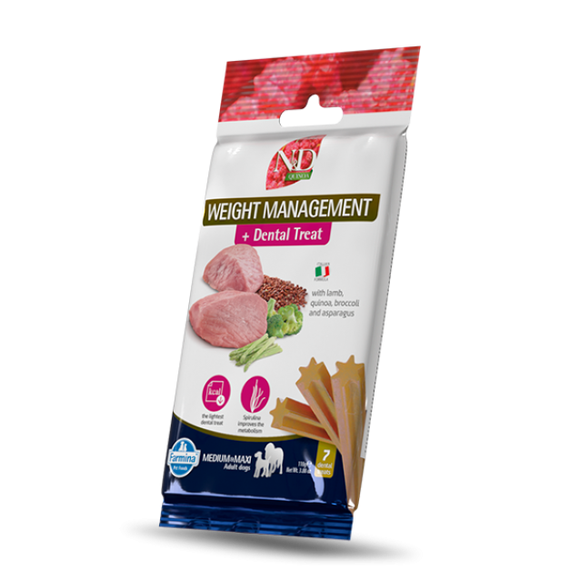 Farmina N&D Quinoa Canine Dental Treat Weight Management Adult Medium/Maxi 110gr