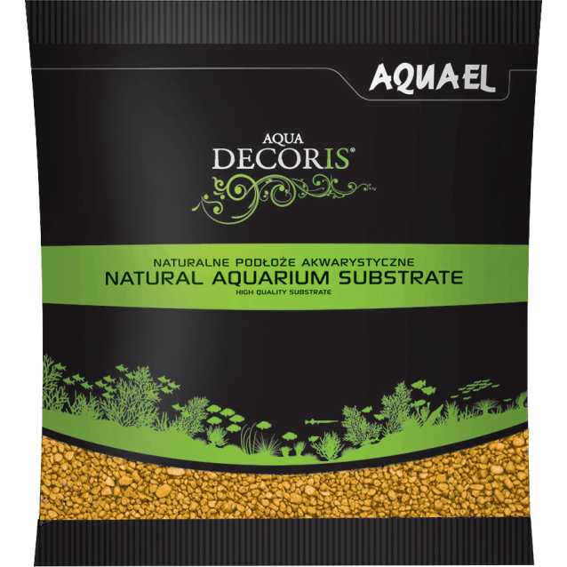 Aquael Aqua Decoris Υπόστρωμα Ενυδρείου Χαλίκι Χαλαζία Κίτρινο 2-3mm 1kg