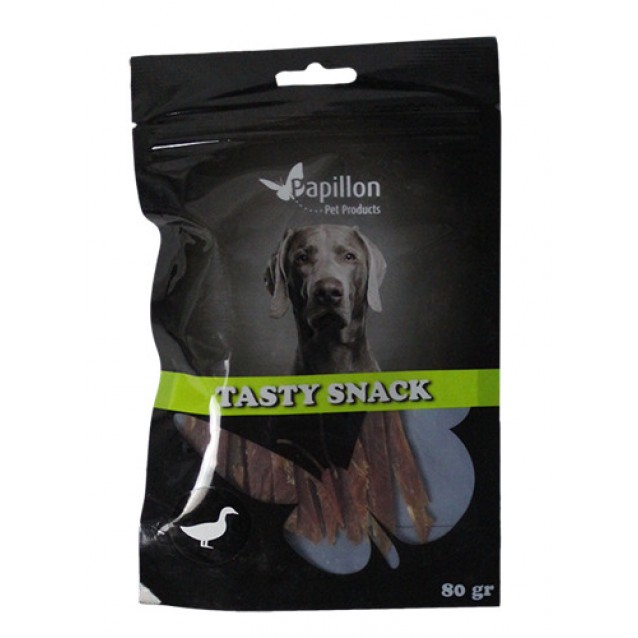 Papillon Tasty Snack Λιχουδιά Σκύλου Λωρίδες Πάπιας 80gr