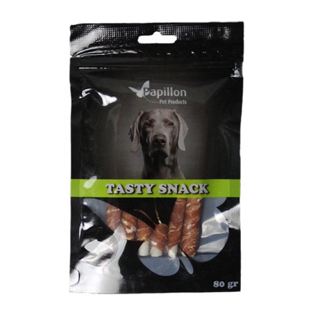 Papillon Tasty Snack Λιχουδιά Σκύλου Στικ Μασήματος Με Σολομό 80gr