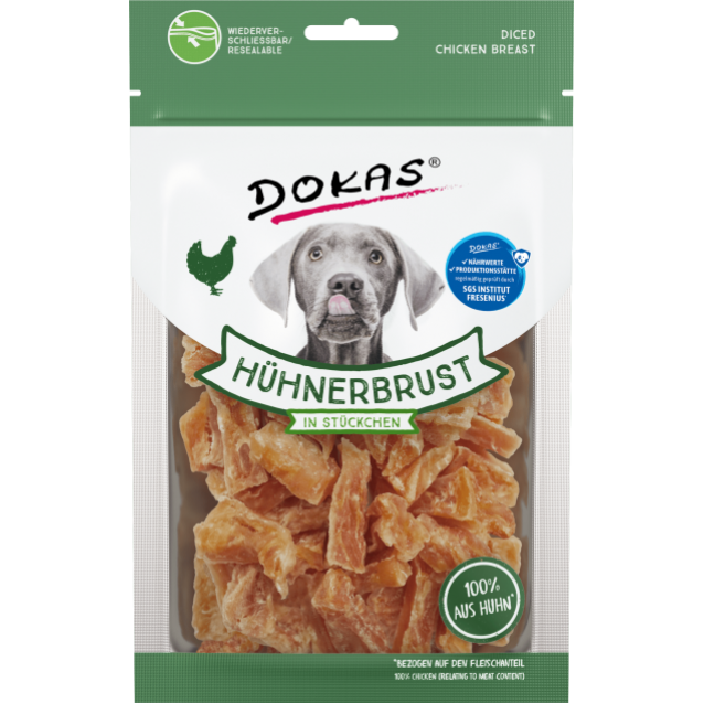 Dokas Λιχουδιές Σκύλου Diced Chicken Breast 70gr
