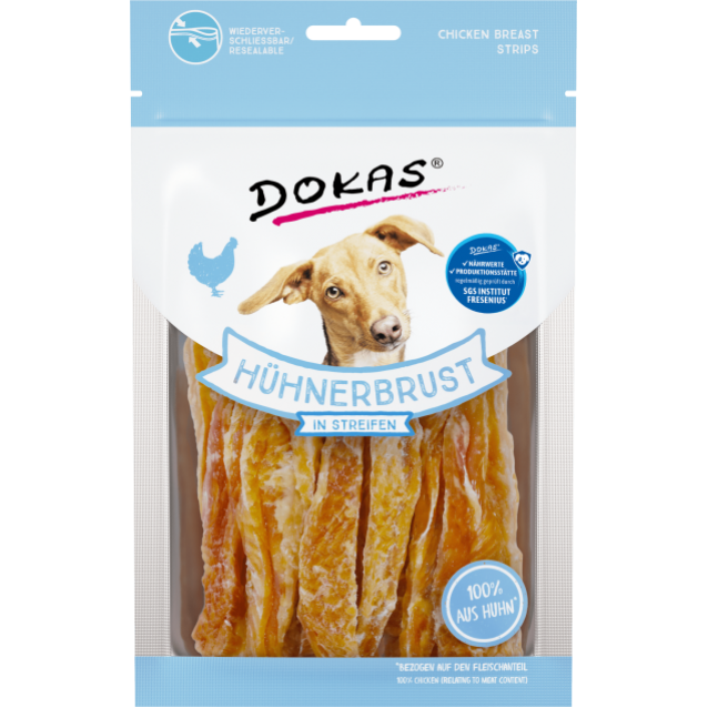 Dokas Λιχουδιές Σκύλου Chicken Breast Strips 70gr