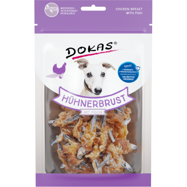 Dokas Λιχουδιές Σκύλου Chicken Breast With Fish 70gr