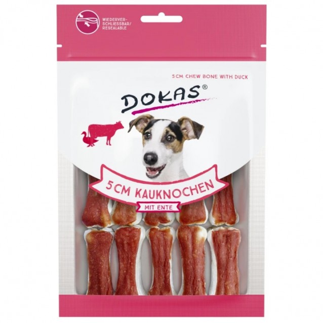 Dokas Λιχουδιές Σκύλου Chew Bone With Duck 5cm 12 Τμχ 120gr
