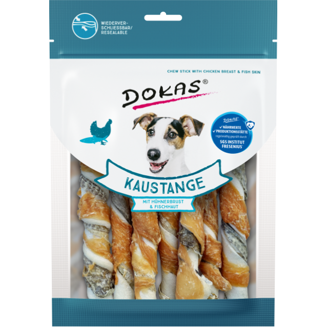 Dokas Λιχουδιές Σκύλου Chew Stick With Chicken Breast & Fish Skin 170gr