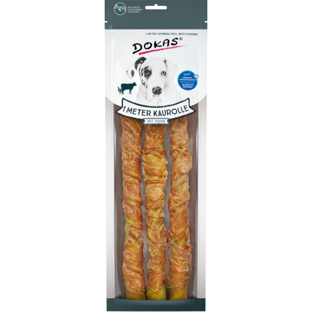 Dokas Λιχουδιές Σκύλου Chew Roll With Chicken 1m 315gr