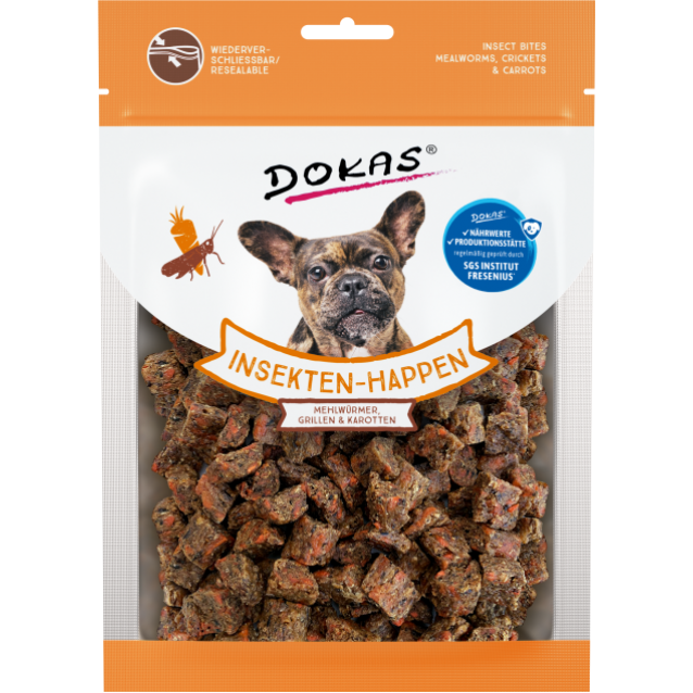 Dokas Λιχουδιές Σκύλου Insect Bites, Mealworms, Crickets & Carrot 100gr