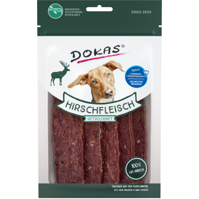 Dokas Λιχουδιές Σκύλου Dried Deer Meat Sliced 60gr