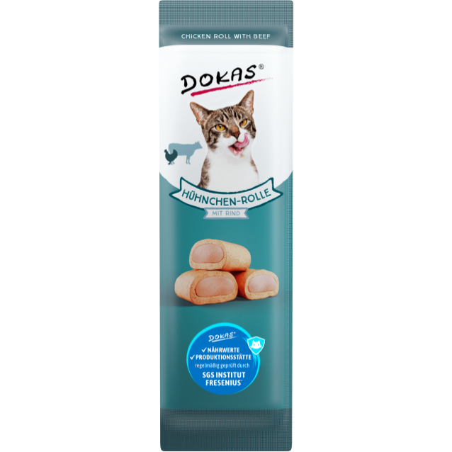 Dokas Λιχουδιές Γάτας Chicken Roll With Beef 10gr