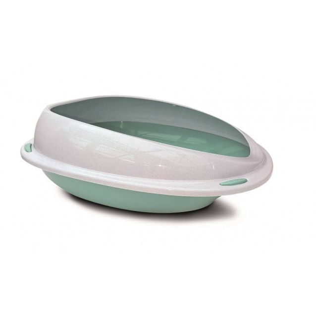 Aquael Comfy Τουαλέτα Γάτας Με Αποσπώμενο Χείλος Cleo Medium Mint 45x36x15,5cm