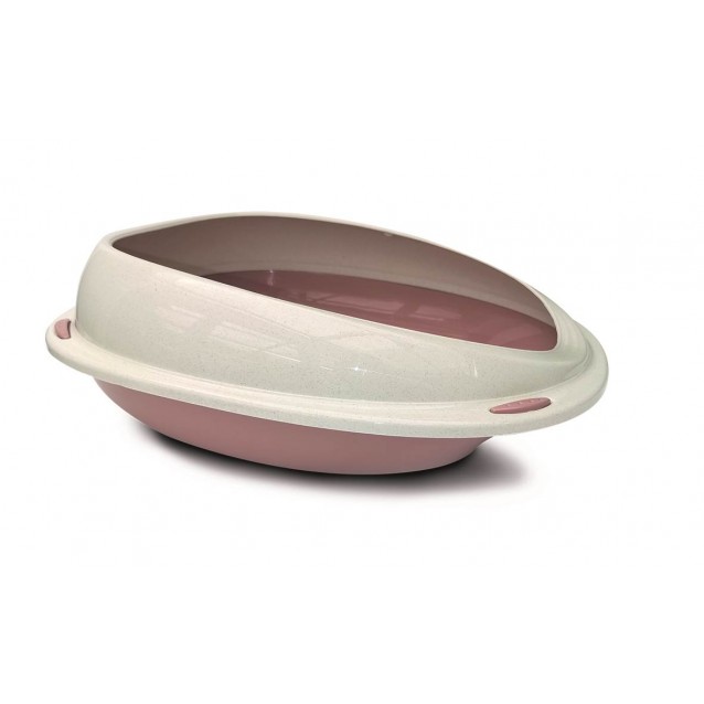 Aquael Comfy Τουαλέτα Γάτας Με Αποσπώμενο Χείλος Cleo Medium Pink 45x36x15,5cm