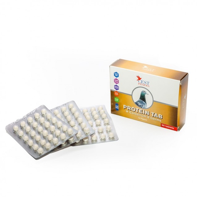 Cest Pharma Protein Tab Συμπλήρωμα Πρωτεΐνης Για Περιστέρια 90 Ταμπλέτες 