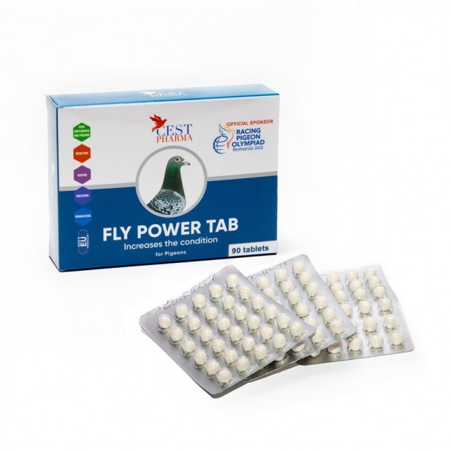 Cest Pharma Fly Power Δυναμωτικό Συμπλήρωμα Για Περιστέρια 90 Ταμπλέτες 