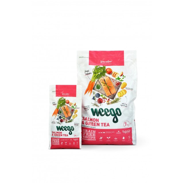 Weego Adult Cat Salmon & Green Tea Sterilized 7kg