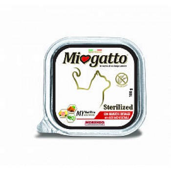Miogatto Κεσεδάκι Adult Sterilized Beef & Vegetables 100gr