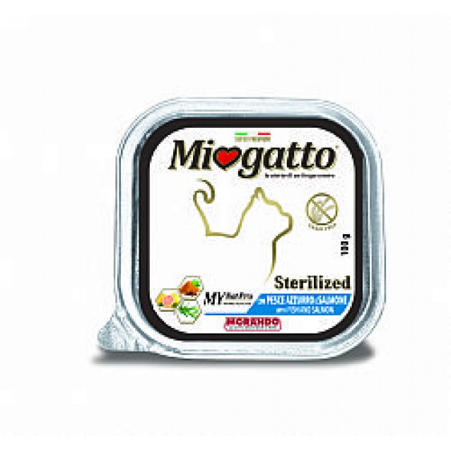 Miogatto Κεσεδάκι Adult Sterilized Fish & Salmon 100gr