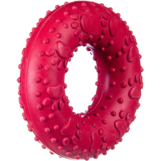 Barry King Παιχνίδι Σκύλου Rubber Ring Κόκκινο 9cm
