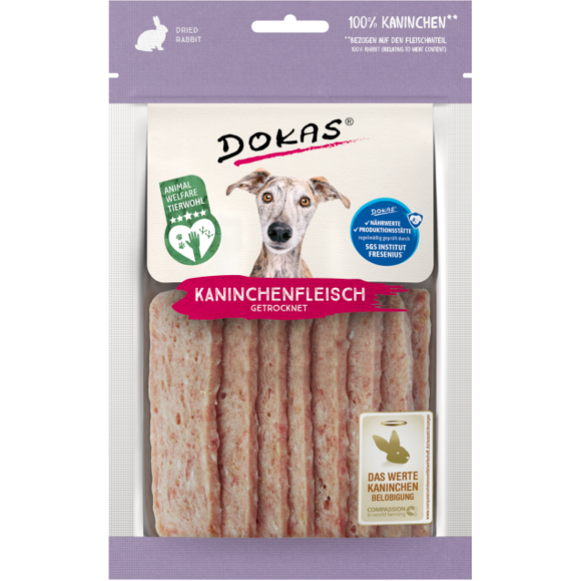 Dokas Λιχουδιές Σκύλου Dried Rabbit Sliced 70gr