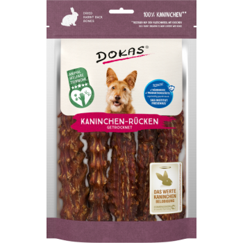 Dokas Λιχουδιές Σκύλου Rabbit Back Bones Dried 120gr