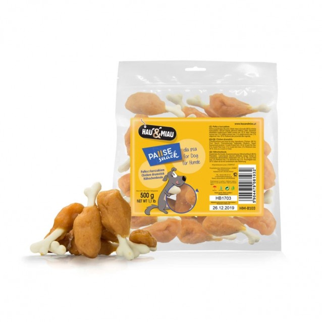 Lolo Pets Hau & Miau Chicken Legs Λιχουδιά Με Κοτόπουλο 500gr