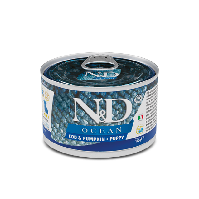 Farmina N&D Ocean Canine Puppy Codfish & Pumpkin 140gr