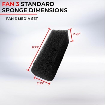 Aquael Sponge Fan 3 Plus Ανταλλακτικό Σφουγγαράκι Για Φίλτρο Fan 3 Plus 2 Τεμ.