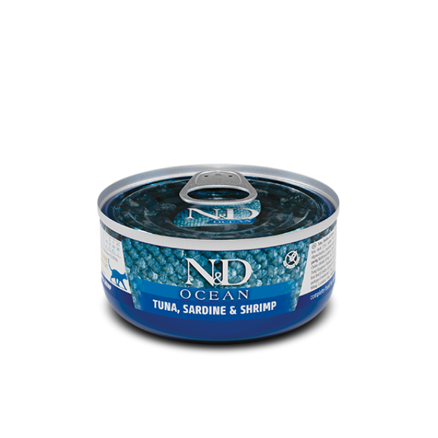 Farmina N&D Ocean Feline Adult Tuna, Sardine & Shrimp 80gr