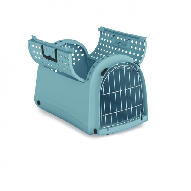 Imac Linus Cabrio Κλουβί Μεταφοράς Για Σκύλο & Γάτα 2nd Life Plastic Avio Blue 52.5x32x34,5cm