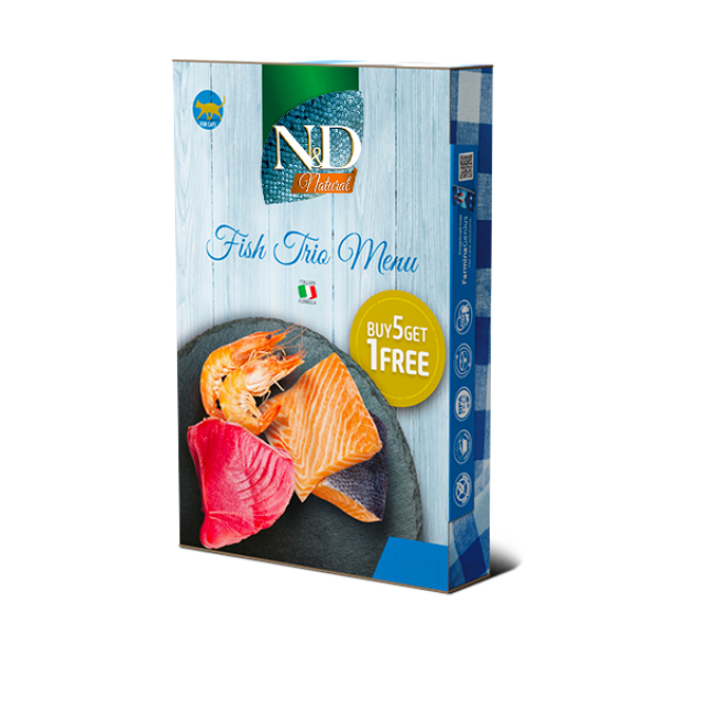 Farmina N&D Natural Fish Trio Menu 6x70gr (5+1 Δώρο)