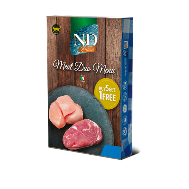 Farmina N&D Natural Meat Duo Menu 6x70gr (5+1 Δώρο)