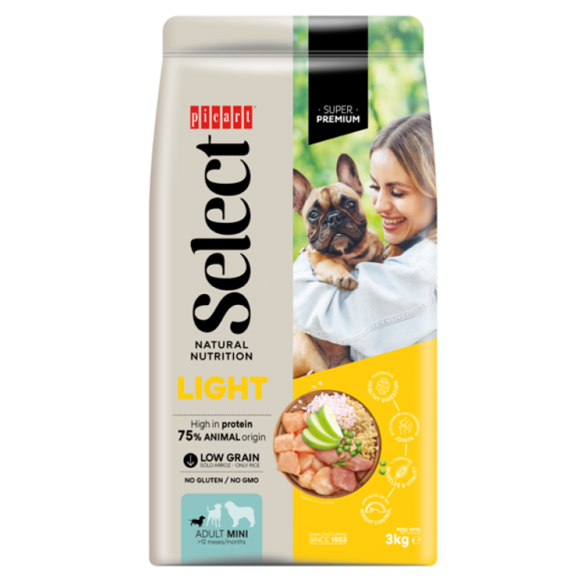 Select Adult Mini Light-Sterilised Chicken & Rice Superpremium 3kg