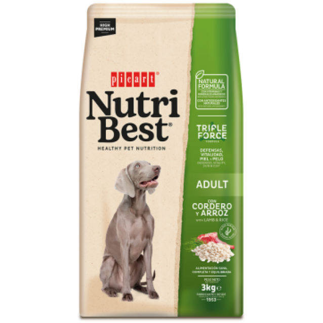 Picart NutriBest Adult Lamb & Rice Premium 3kg