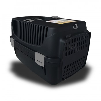 Pet Plast Art Κλουβί Μεταφοράς Κατοικίδιων Με Πλαστική Πόρτα Μαύρο Max 5-6kg