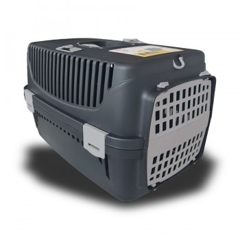 Pet Plast Art Κλουβί Μεταφοράς Κατοικίδιων Με Πλαστική Πόρτα Μαύρο Max 5-6kg