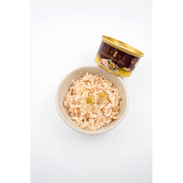 Refine Κονσέρβα Γάτας Home Cooking Κοτόπουλο Με Πατάτες Και Αρακά 80gr