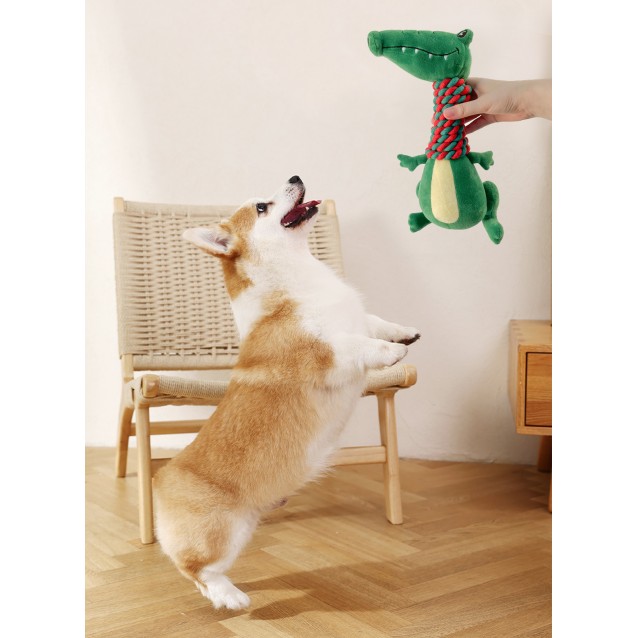 Fantasy World No Harm Crocodile Rope Toy 15x27cm