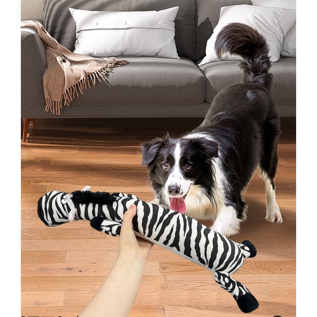 Fantasy World Welcome To The Jungle Plush Zebra Toy 17x55cm