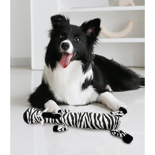 Fantasy World Welcome To The Jungle Plush Zebra Toy 17x55cm