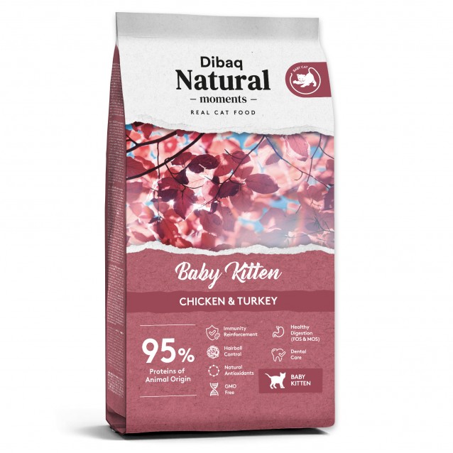 Dibaq Natural Moments Kitten Grain Free Hairball Control Chicken & Turkey 2kg