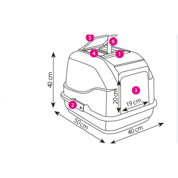 Imac Τουαλέτα Γάτας Easy Cat Ανοιχτό Μπλε 50x40x40cm