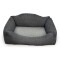 Madpet Κρεβάτι Deluxe Μαύρο-Γκρι Με Fleece 70x51x19cm