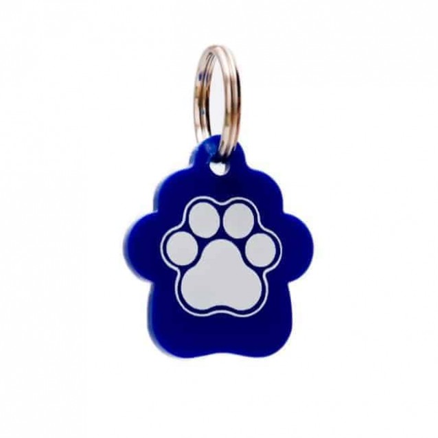 Petitamis Ταυτότητα Small Blue Pawprint Plexy