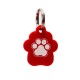 Petitamis Ταυτότητα Small Red Pawprint Plexy